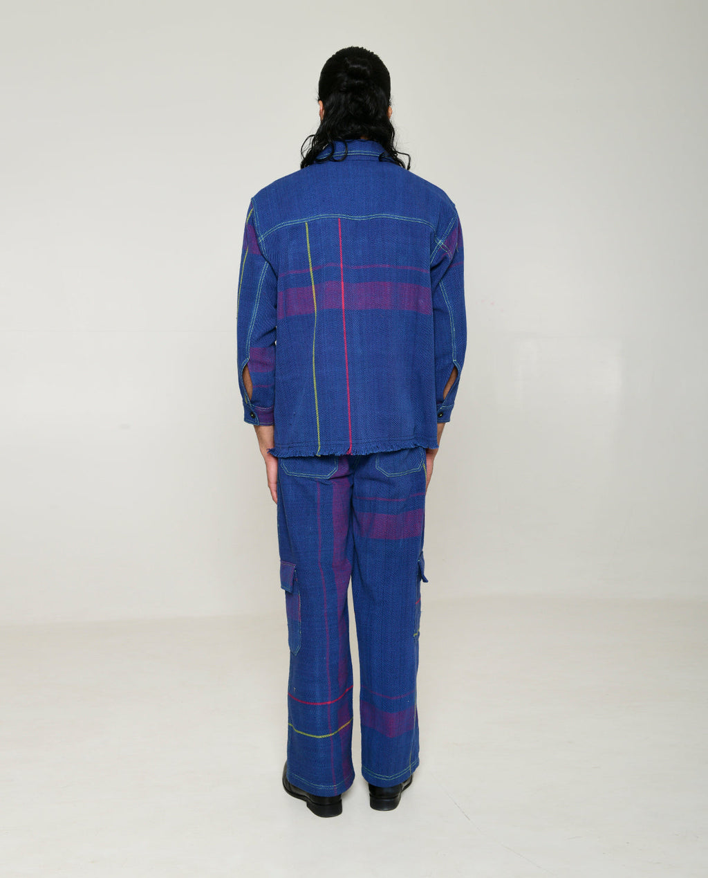 Recycled Blue striped Cotton Shacket at Kamakhyaa by Rias Jaipur. This item is 100% Cotton, Blue, Casual wear, Multicolor, Natural, RE 2.O, Relaxed, Stripes, Unisex, Womenswear