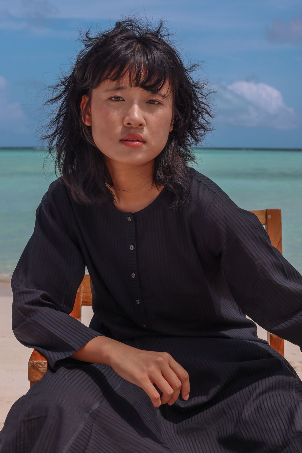 Recycled Cotton Black Kurta at Kamakhyaa by Raas. This item is Azo Free Dyes, Best Selling, Black, Casual Wear, Cotton, Kurtas, Layla, Recycled, Relaxed Fit, Solids, Womenswear