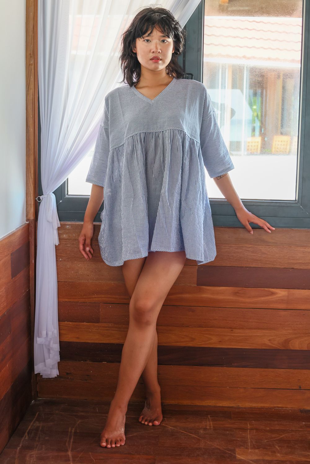 Recycled Cotton Grey Regular Tunic Top at Kamakhyaa by Raas. This item is Azo Free Dyes, Cotton, Grey, Layla, Recycled, Regular Fit, Resort Wear, Solids, Tunic Tops, Womenswear