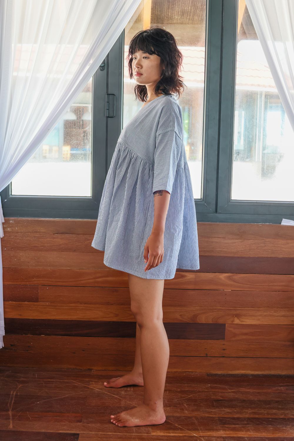 Recycled Cotton Grey Regular Tunic Top at Kamakhyaa by Raas. This item is Azo Free Dyes, Cotton, Grey, Layla, Recycled, Regular Fit, Resort Wear, Solids, Tunic Tops, Womenswear