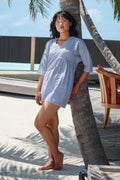 Recycled Cotton Grey Regular Tunic Top at Kamakhyaa by Raas. This item is Azo Free Dyes, Cotton, Grey, Layla, Recycled, Regular Fit, Resort Wear, Solids, Tunic Tops, Womenswear