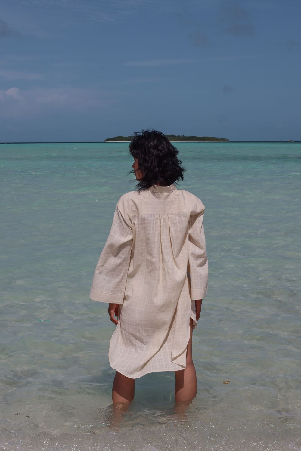 Recycled Cotton Off-White solid Tunic at Kamakhyaa by Raas. This item is Azo Free Dyes, Best Selling, Casual Wear, Cotton, Layla, Off-White, Recycled, Relaxed Fit, Solids, Tunic Tops, Womenswear