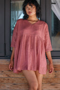 Recycled Cotton Pink Relaxed Tunic Top at Kamakhyaa by Raas. This item is Azo Free Dyes, Casual Wear, Cotton, Layla, Pink, Recycled, Relaxed Fit, Solids, Tunic Tops, Womenswear