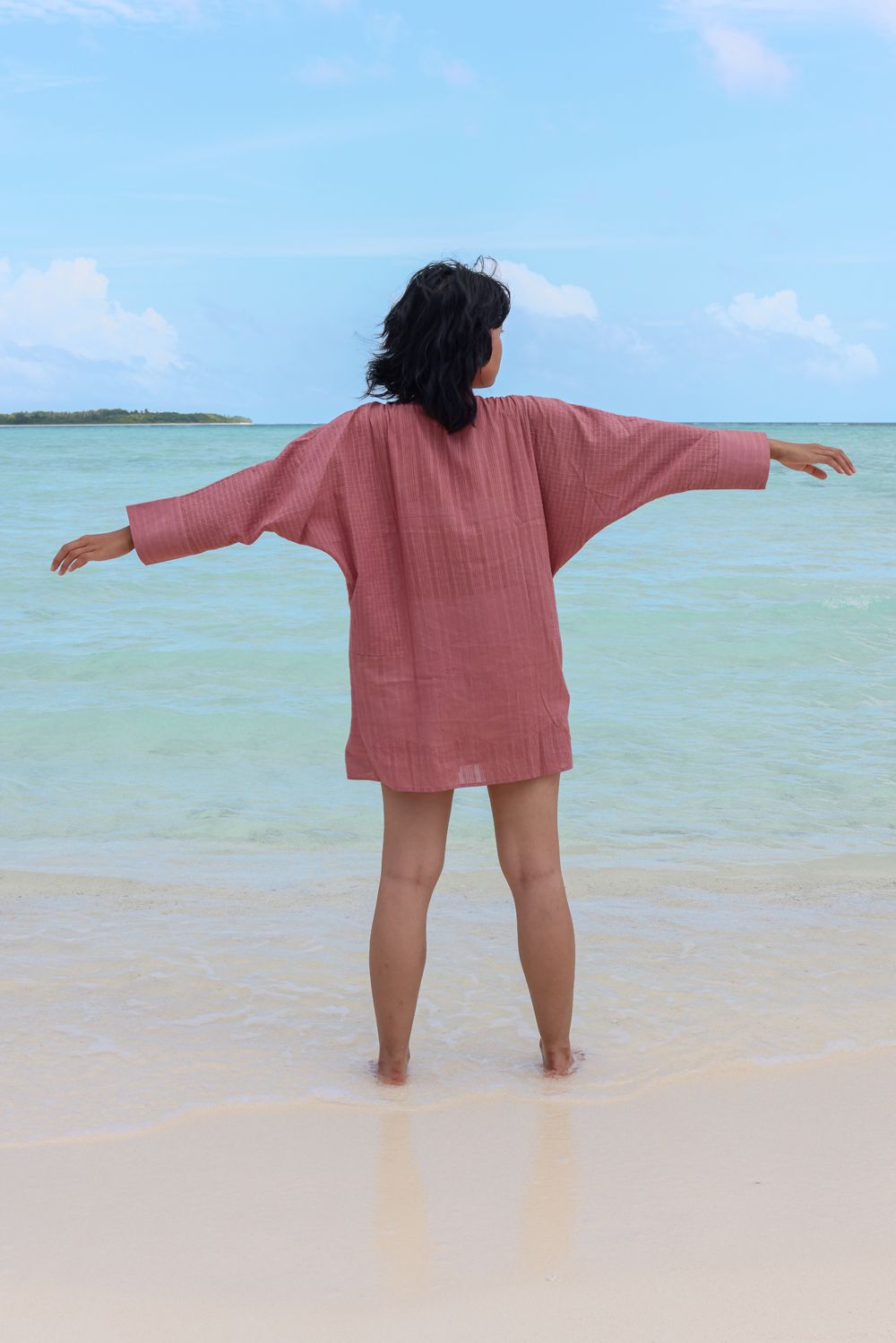 Recycled Cotton Pink Solid Shirt at Kamakhyaa by Raas. This item is Azo Free Dyes, Casual Wear, Cotton, Layla, Pink, Recycled, Relaxed Fit, Shirts, Solids, Womenswear