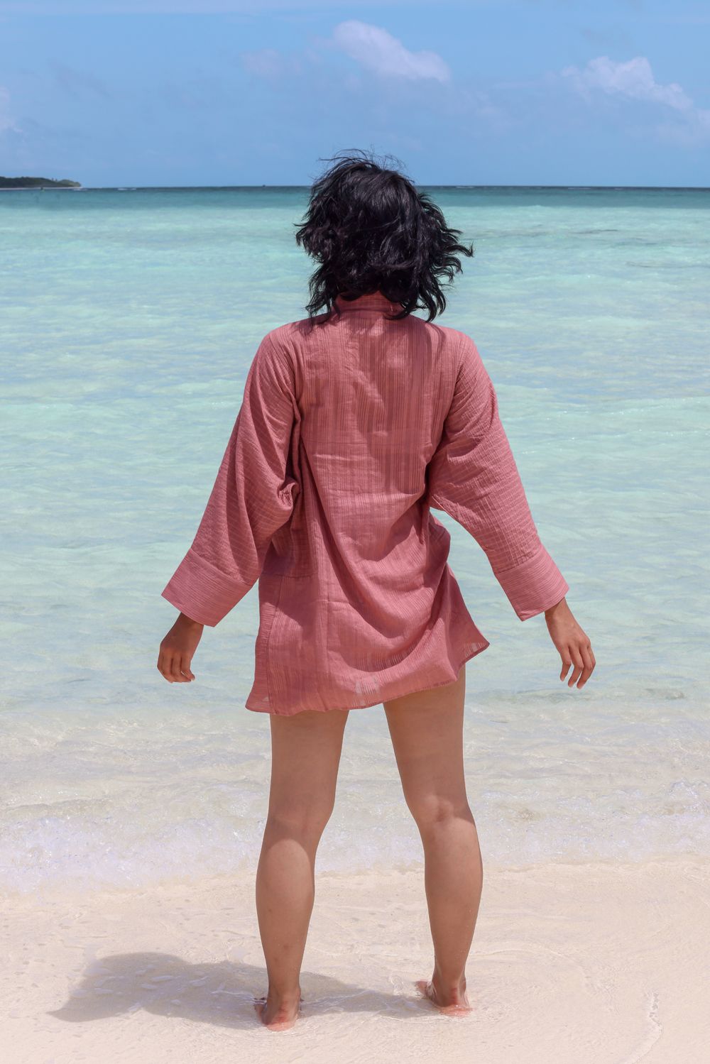 Recycled Cotton Pink Solid Shirt at Kamakhyaa by Raas. This item is Azo Free Dyes, Casual Wear, Cotton, Layla, Pink, Recycled, Relaxed Fit, Shirts, Solids, Womenswear