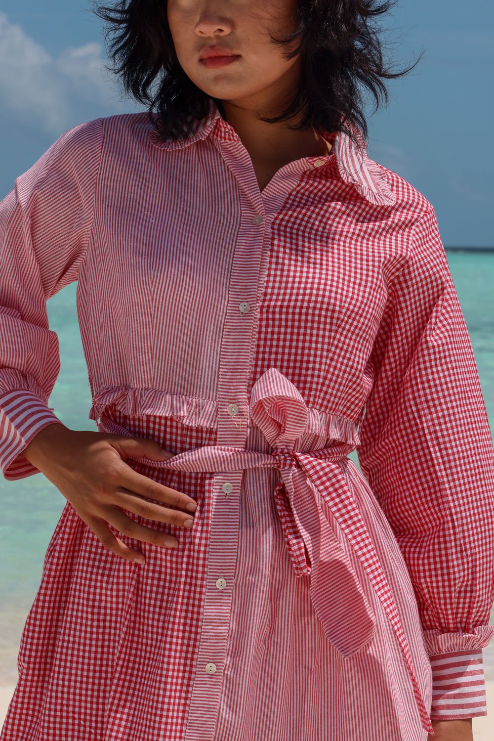 Recycled Cotton Pink Tiered Dress at Kamakhyaa by Raas. This item is Azo Free Dyes, Casual Wear, Cotton, Layla, Maxi Dresses, Pink, Recycled, Relaxed Fit, Solids, Tiered Dresses, Womenswear