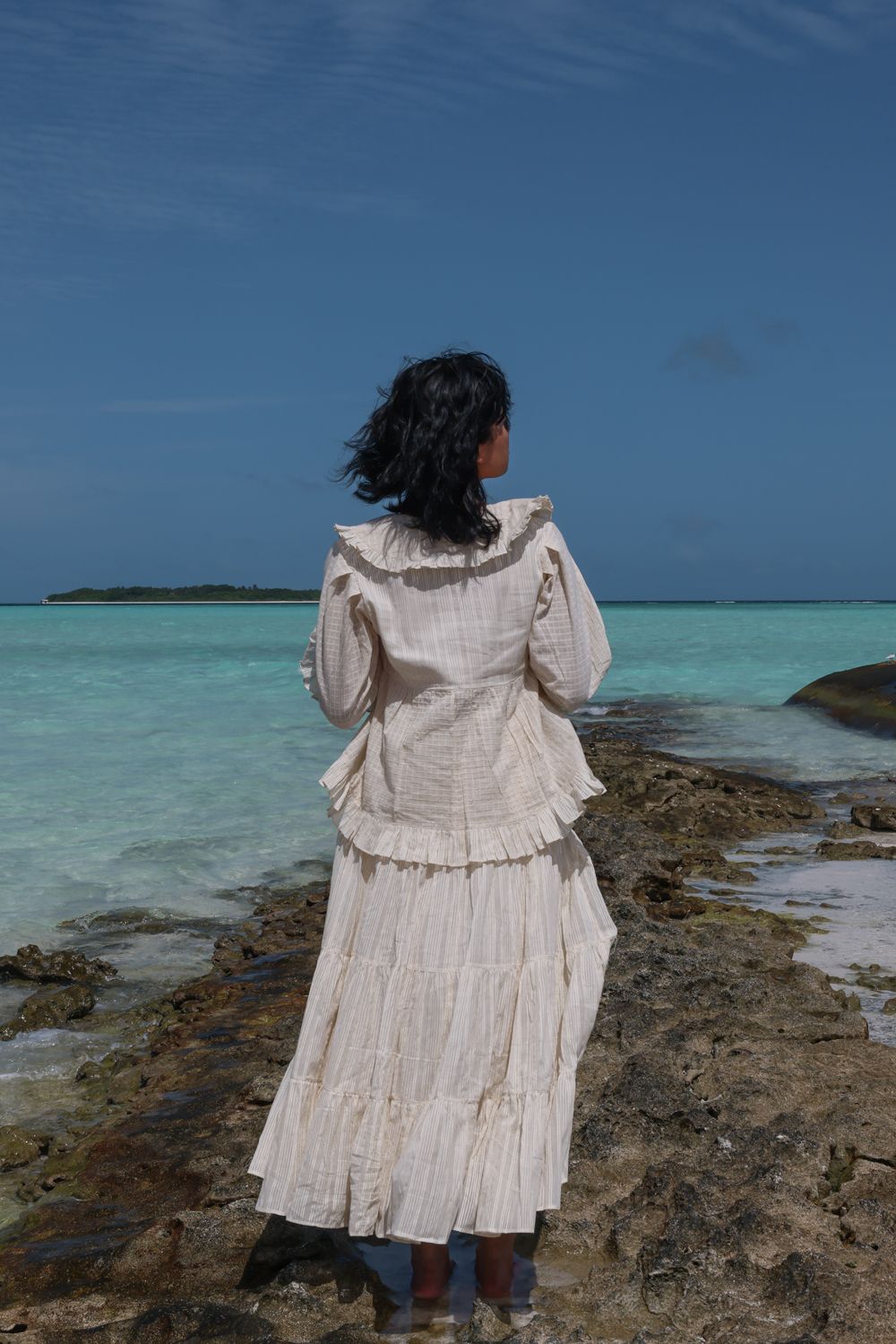 Recycled Off-White Cotton Tunic Tops at Kamakhyaa by Raas. This item is Azo Free Dyes, Casual Wear, Cotton, Layla, Off-White, Recycled, Relaxed Fit, Solids, Tunics Tops, Womenswear