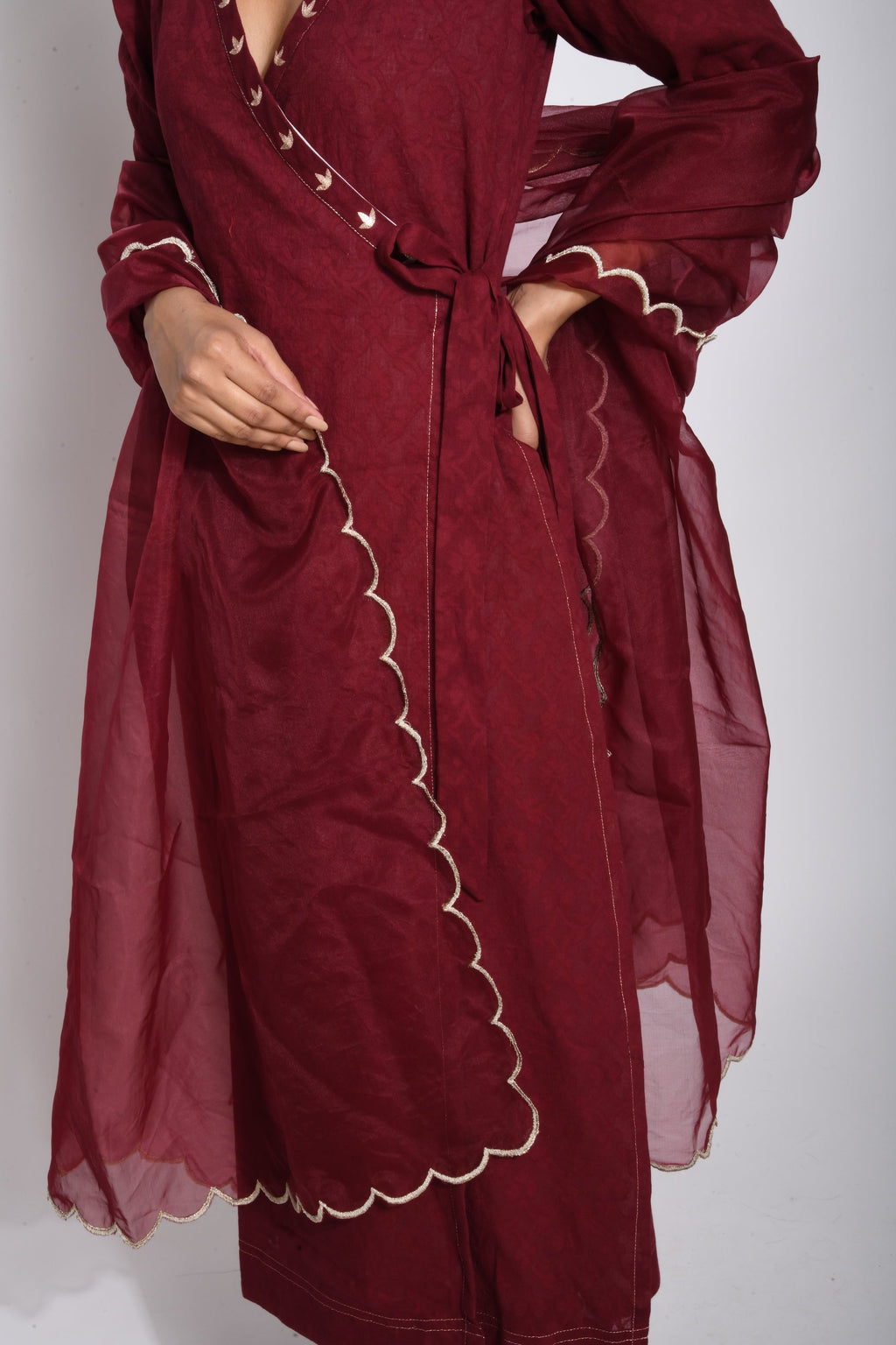 Red Embroidered Cotton Kurta Set With Dupatta at Kamakhyaa by Taro. This item is Best Selling, Embroidered, Evening Wear, Handwoven Cotton, Indian Wear, July Sale, July Sale 2023, Kurta Pant Sets, Kurta Set With Dupatta, Natural, Pink, Red, Regular Fit, Solids, Wedding Gifts, Womenswear