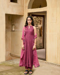 Red Kurta Set With Dupatta at Kamakhyaa by Taro. This item is Casual Wear, Chiffon, Digital Print, Enchanted Garden, Evening Wear, Fitted At Waist, Indian Wear, July Sale, July Sale 2023, Kurta Pant Sets, Kurta Set With Dupatta, Mulmul, Natural, Natural with azo free dyes, Red, Womenswear