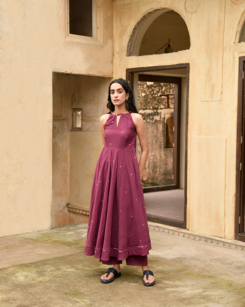 Red Kurta Set With Dupatta at Kamakhyaa by Taro. This item is Casual Wear, Chiffon, Digital Print, Enchanted Garden, Evening Wear, Fitted At Waist, Indian Wear, July Sale, July Sale 2023, Kurta Pant Sets, Kurta Set With Dupatta, Mulmul, Natural, Natural with azo free dyes, Red, Womenswear