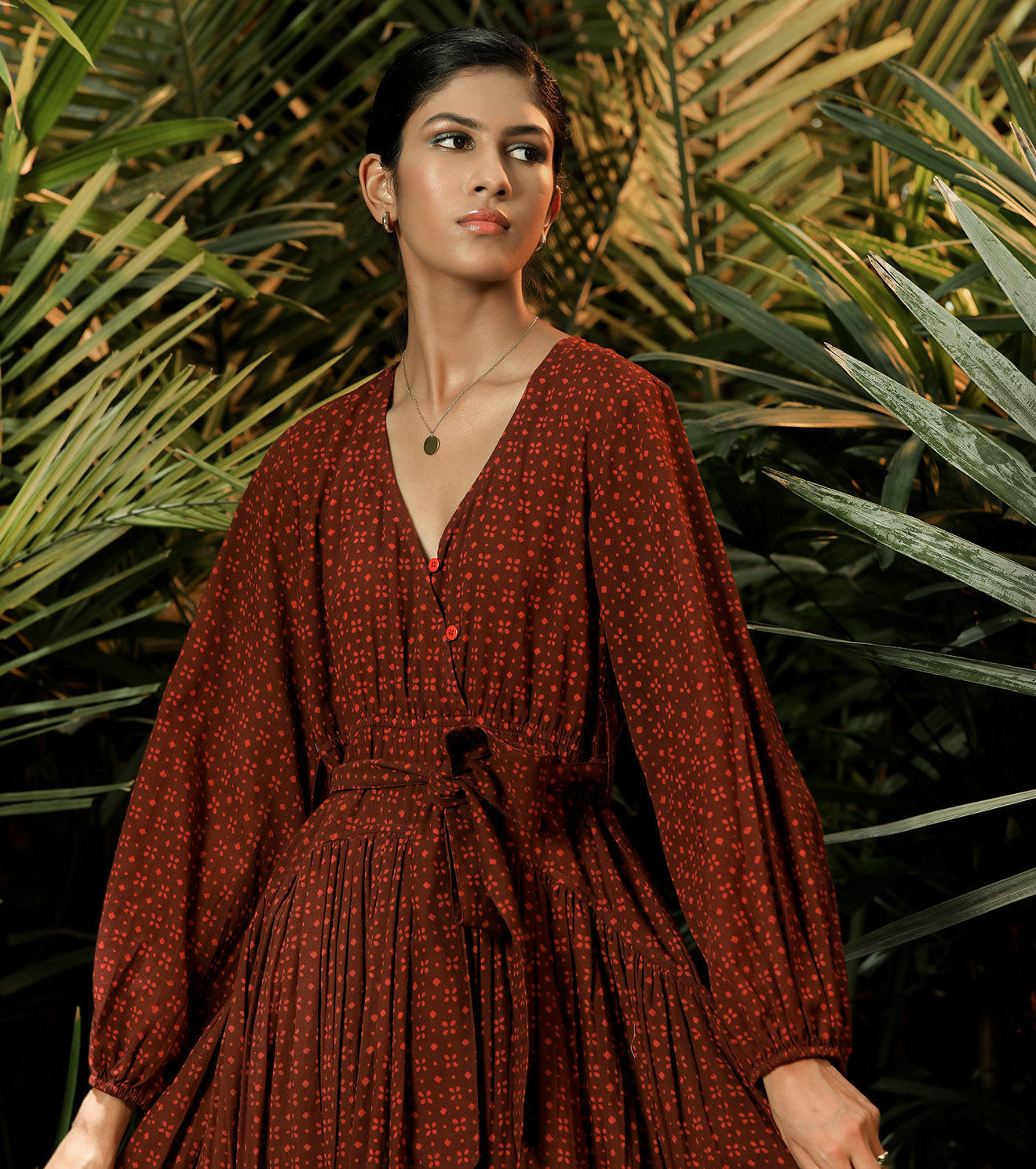 Red Maxi Dress at Kamakhyaa by Khara Kapas. This item is Best Selling, Cotton, Lost In paradise, Maxi Dresses, Natural, Red, Regular Fit, Resort Wear, Solids, Womenswear, Wrap Dresses
