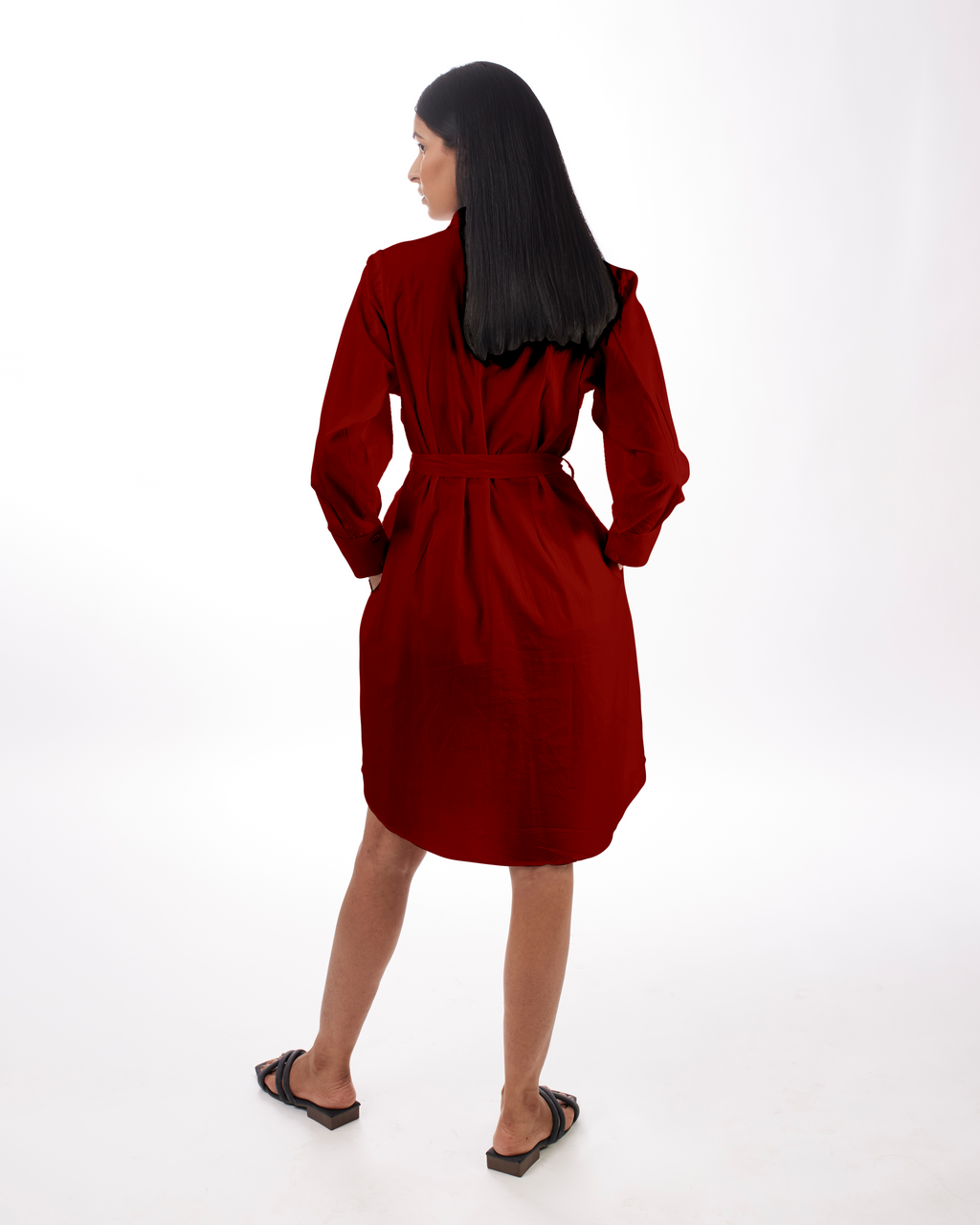 Red Shirt Dress Mini Full Sleeves at Kamakhyaa by Kamakhyaa. This item is 100% pure cotton, Casual Wear, FB ADS JUNE, KKYSS, Mini Dresses, Natural, Red, Relaxed Fit, Shirt Dresses, Solids, Summer Sutra, Womenswear