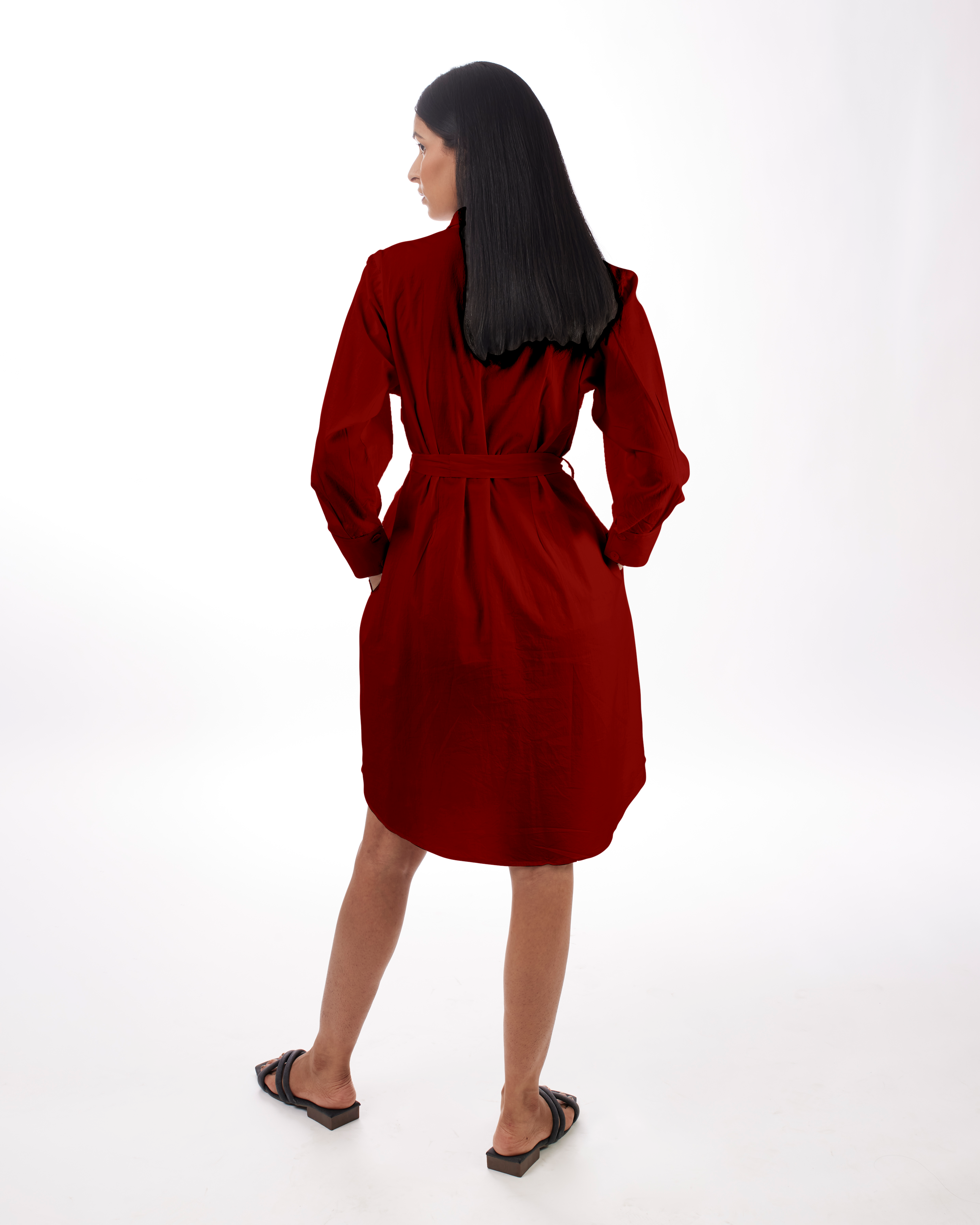 Red Shirt Dress Mini Full Sleeves at Kamakhyaa by Kamakhyaa. This item is 100% pure cotton, Casual Wear, FB ADS JUNE, KKYSS, Mini Dresses, Natural, Red, Relaxed Fit, Shirt Dresses, Solids, Summer Sutra, Womenswear