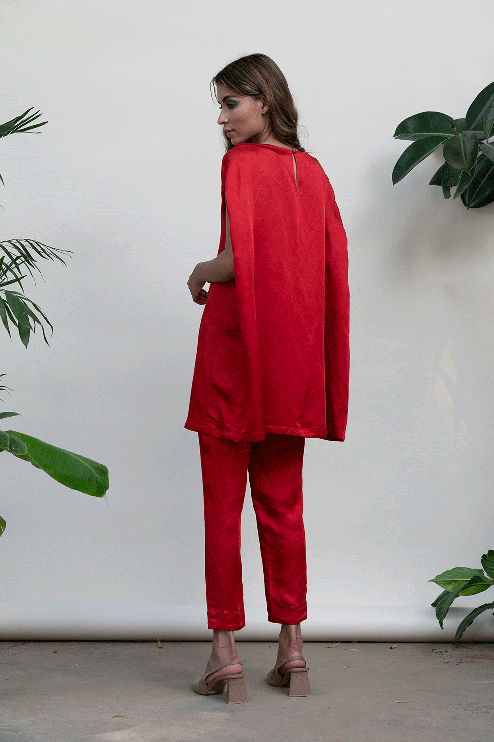 Red Solid Tunic Top at Kamakhyaa by Kanelle. This item is Bold is beautiful, Casual Wear, For Mother, For Mother W, July Sale, Linen Satin, Natural with azo dyes, Red, Relaxed Fit, Solids, Tunic Tops, Tunics, Womenswear