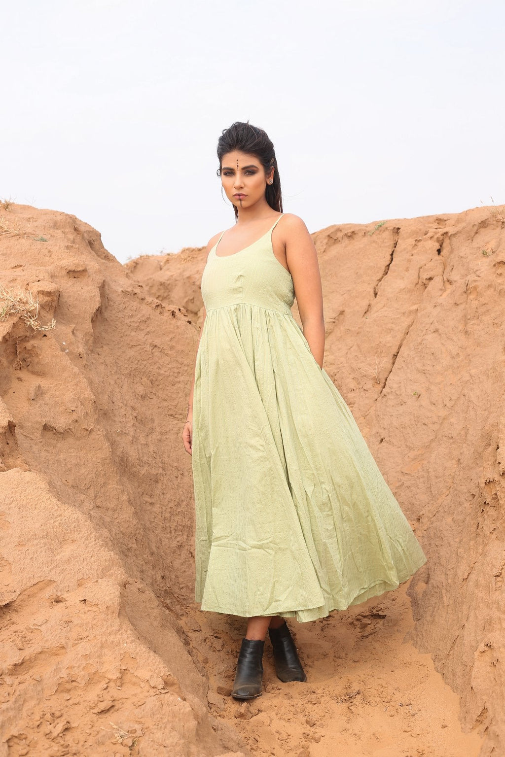 Red Striped Short Jacket With Spaghetti Dress - Set Of Two at Kamakhyaa by Keva. This item is Best Selling, Co-ord Sets, Cotton, Cotton Lurex, Desert Rose, Dress Sets, For Mother, For Mother W, Jackets, Midi Dresses, Natural, Red, Relaxed Fit, Resort Wear, Stripes, Womenswear