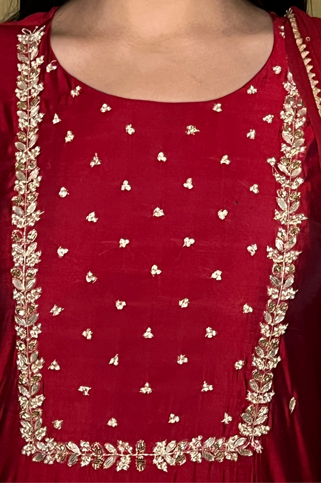 Red Zari Embroidered Kurta Set With Dupatta at Kamakhyaa by Kamakhyaa. This item is Embroidered, Ethnic Wear, Kurta Pant Sets, Kurta Set with Dupattas, Natural, Red, Regular Fit, Silk, Wedding Wear, Womenswear