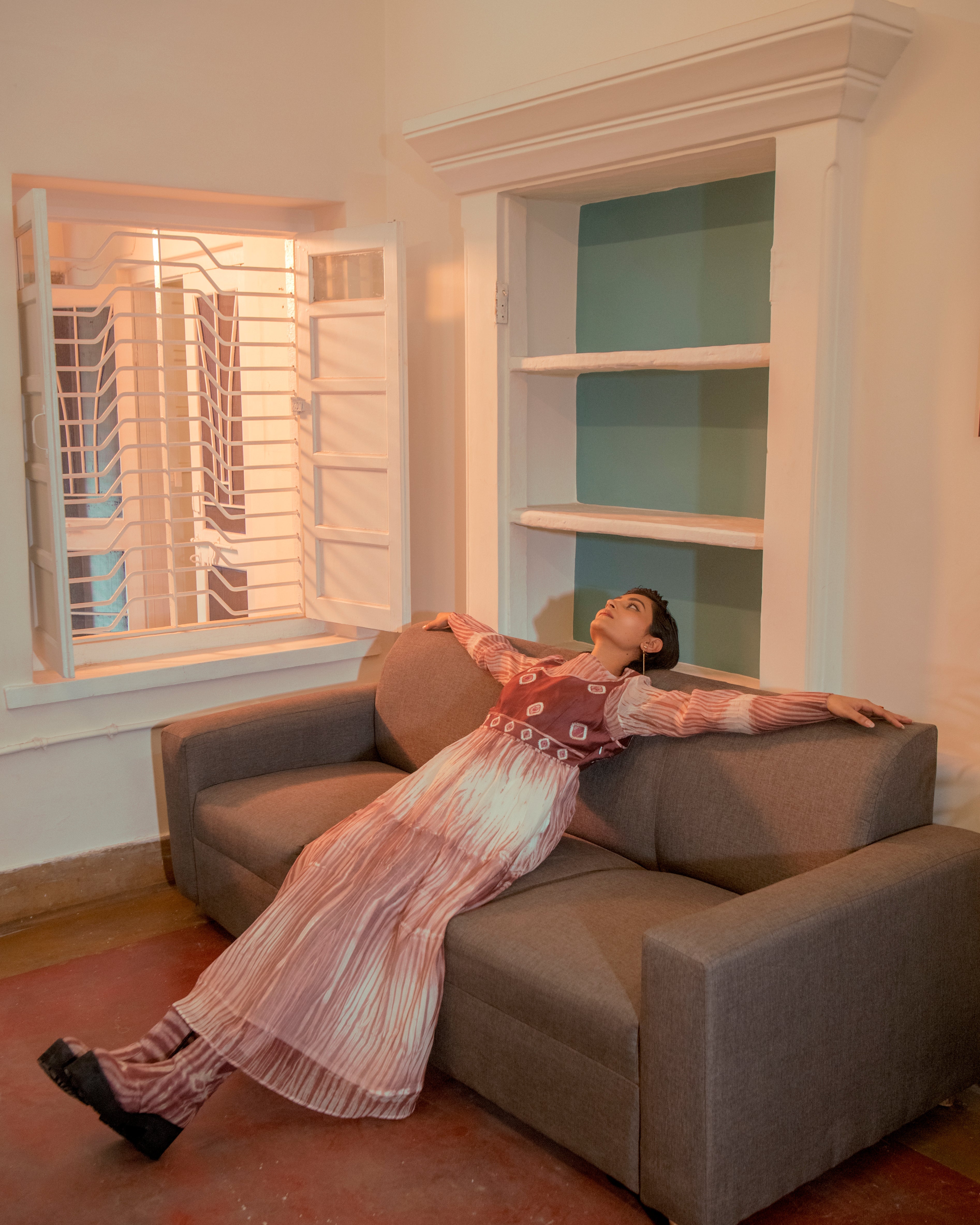 Roseate Bliss at Kamakhyaa by The Loom Art. This item is Casual Wear, Handwoven Chanderi Silk, July Sale, July Sale 2023, Lucid Dreams, Luicid Dream, Maxi Dresses, Organic, Pink, Solids, Womenswear