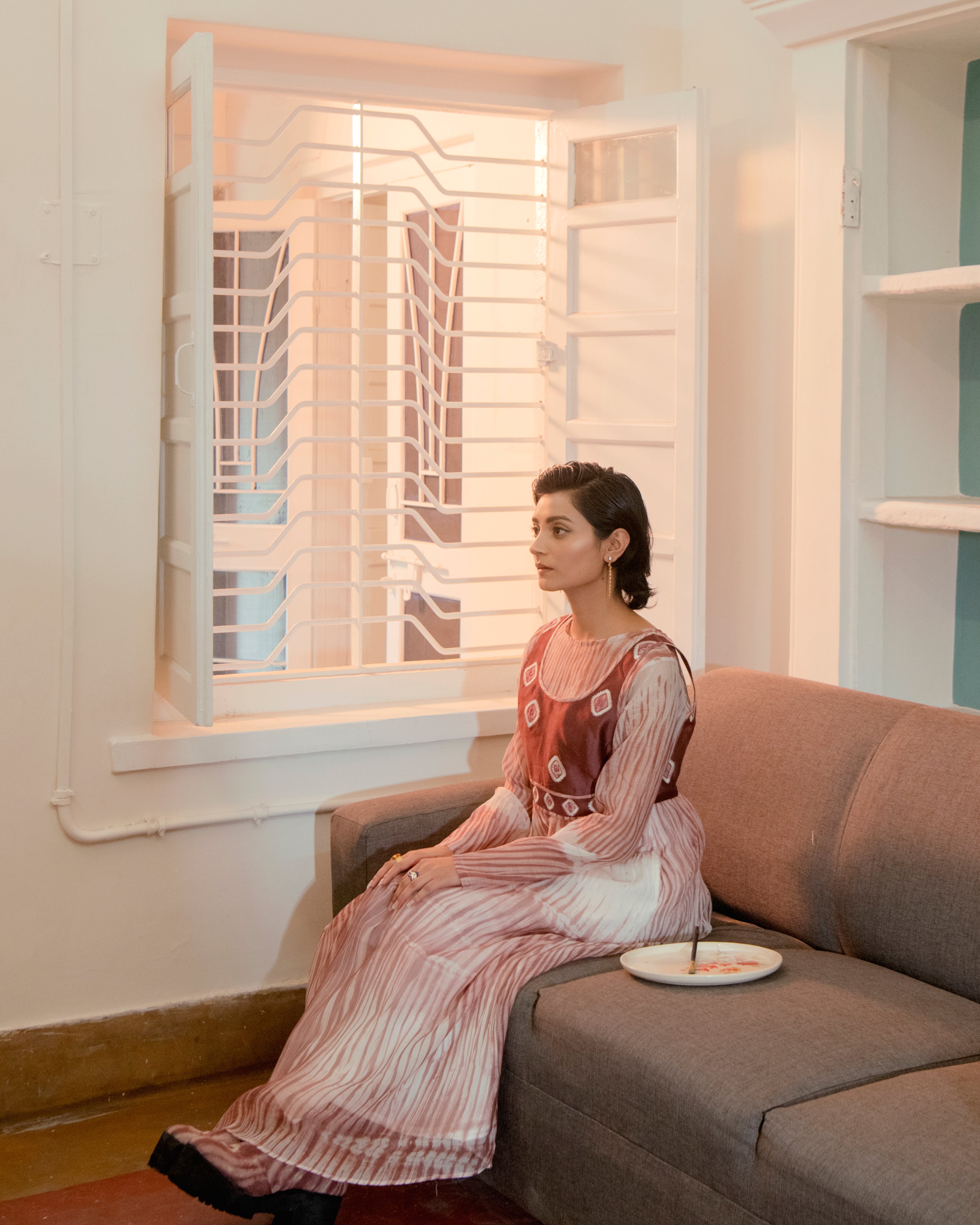 Roseate Bliss at Kamakhyaa by The Loom Art. This item is Casual Wear, Handwoven Chanderi Silk, July Sale, July Sale 2023, Lucid Dreams, Luicid Dream, Maxi Dresses, Organic, Pink, Solids, Womenswear