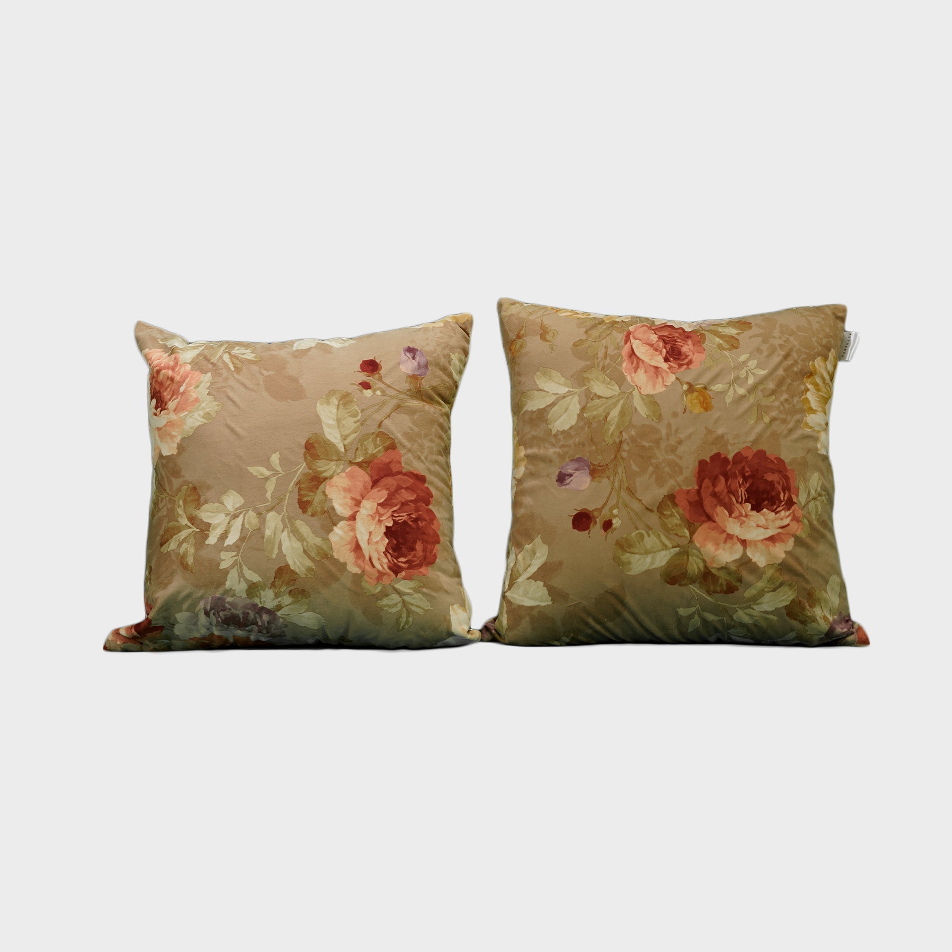 Roseline Cushion Cover Sets at Kamakhyaa by Aetherea. This item is Cotton, Cushion covers, Floral, Home, Printed, Stripes, Upcycled
