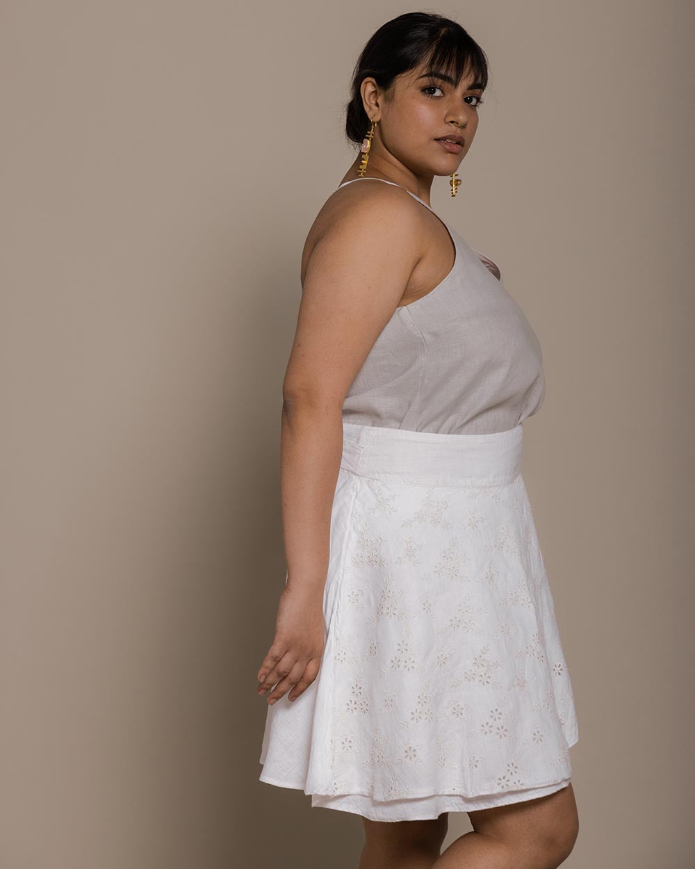 Sand In My Toes Skirt - Coconut White at Kamakhyaa by Reistor. This item is Casual Wear, Embroidered, Hemp, Natural, Skirts, White, Womenswear