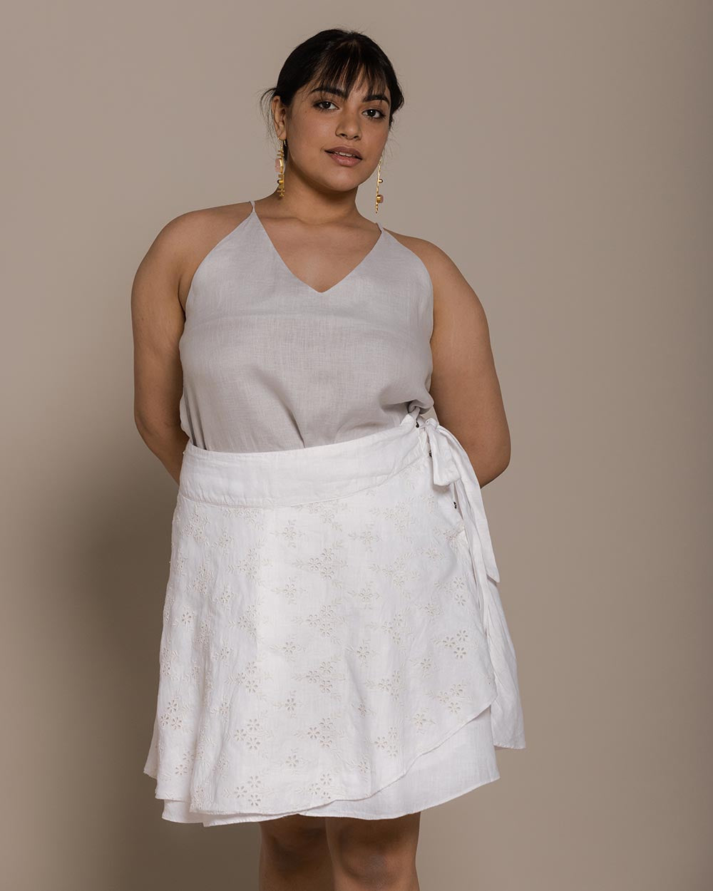 Sand In My Toes Skirt - Coconut White at Kamakhyaa by Reistor. This item is Casual Wear, Embroidered, Hemp, Natural, Skirts, White, Womenswear