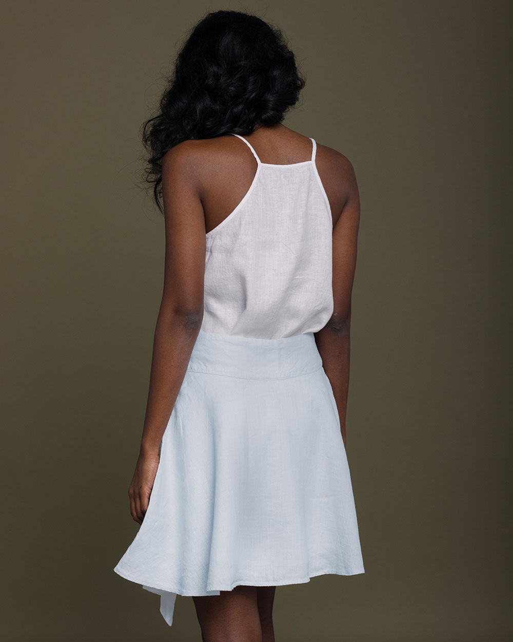 Sand In My Toes Skirt - Summer Blue at Kamakhyaa by Reistor. This item is Blue, Casual Wear, Embroidered, Hemp, Natural, Skirts, Womenswear