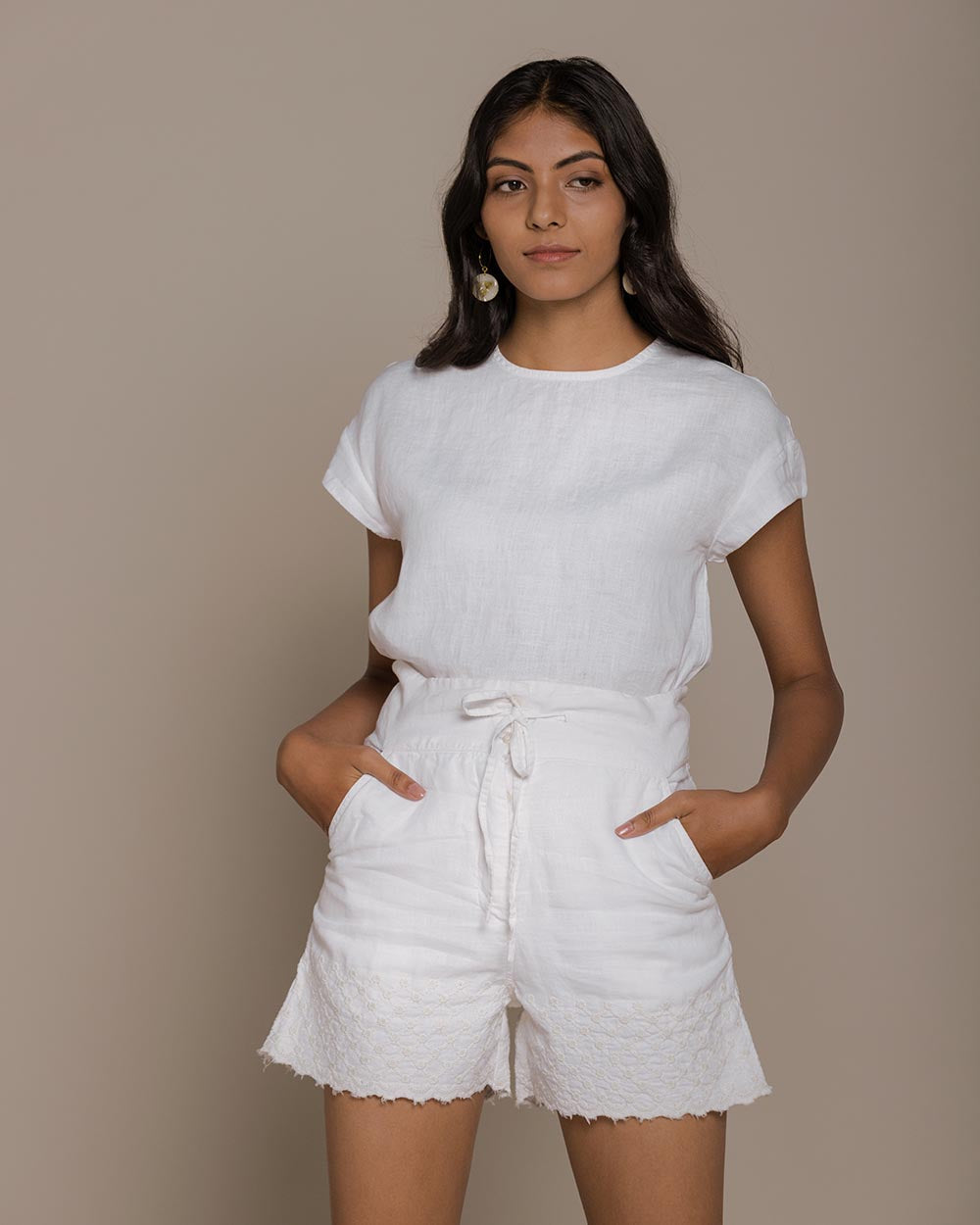 Sandcastle Saturdays Top - Coconut White at Kamakhyaa by Reistor. This item is Casual Wear, Hemp, Natural, Solids, T-Shirts, Tops, White, Womenswear