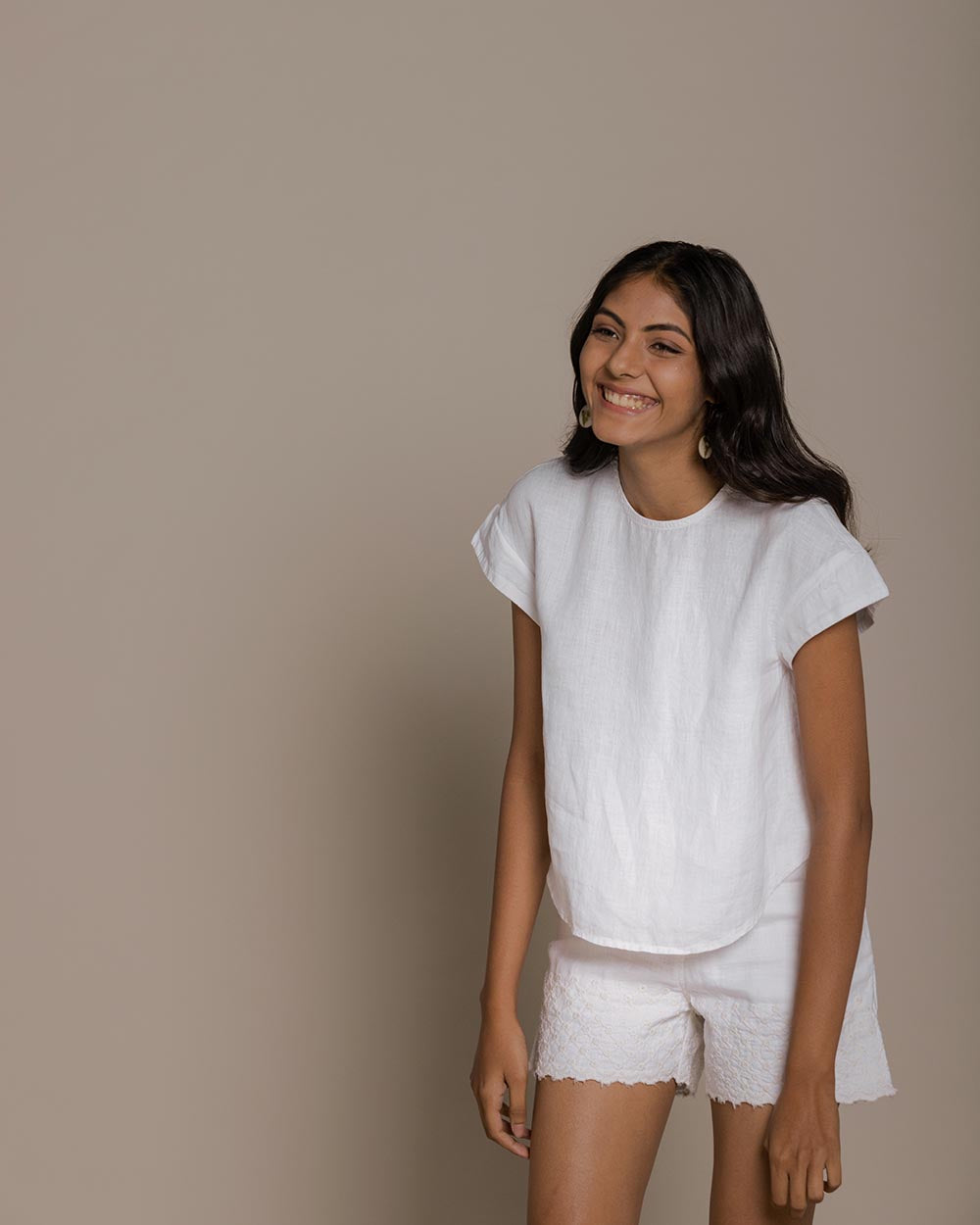 Sandcastle Saturdays Top - Coconut White at Kamakhyaa by Reistor. This item is Casual Wear, Hemp, Natural, Solids, T-Shirts, Tops, White, Womenswear