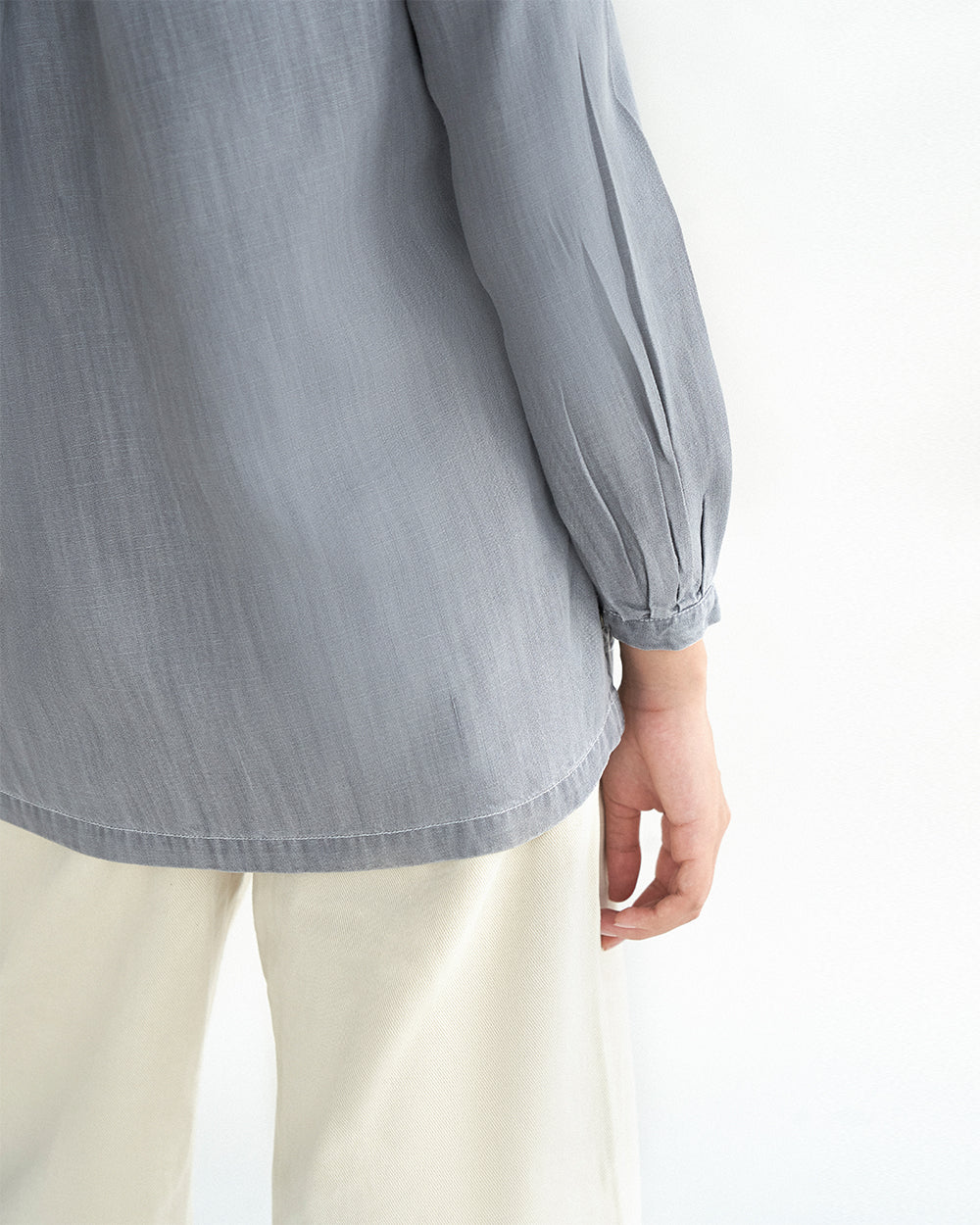 Shades of Everyday Grey Shirt at Kamakhyaa by Reistor. This item is Casual Wear, Denim, Grey, Natural, Solids, Tencel, Tops, Tunic Tops, Womenswear