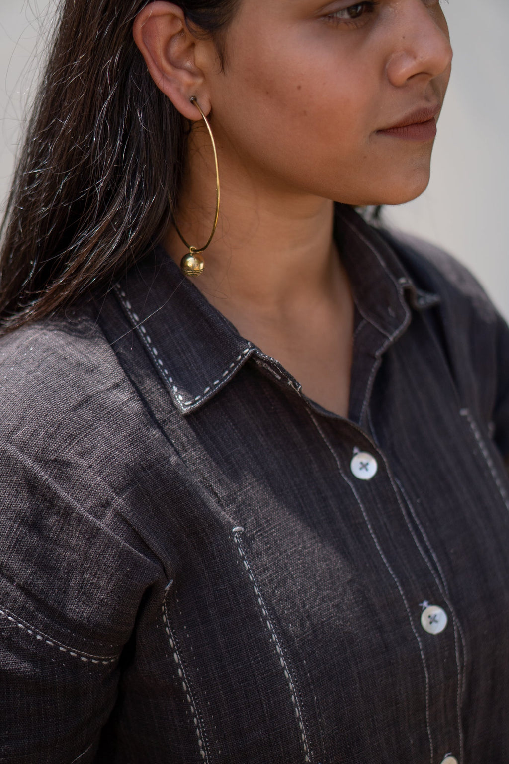 Shirt Dress at Kamakhyaa by Lafaani. This item is 100% pure cotton, Black, Casual Wear, Natural with azo free dyes, Organic, Regular Fit, Shirt Dresses, Solids, Sonder, Womenswear