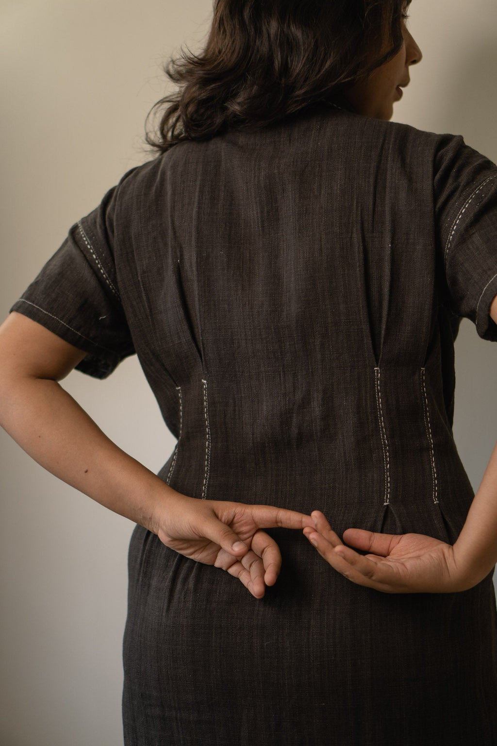 Shirt Dress at Kamakhyaa by Lafaani. This item is 100% pure cotton, Black, Casual Wear, Natural with azo free dyes, Organic, Regular Fit, Shirt Dresses, Solids, Sonder, Womenswear