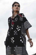Short Kaftan Dress at Kamakhyaa by Keva. This item is Best Selling, Black, Block Prints, Cotton, Kaftans, Mini Dresses, Natural, Relaxed Fit, Resort Wear, Wild Child, Womenswear