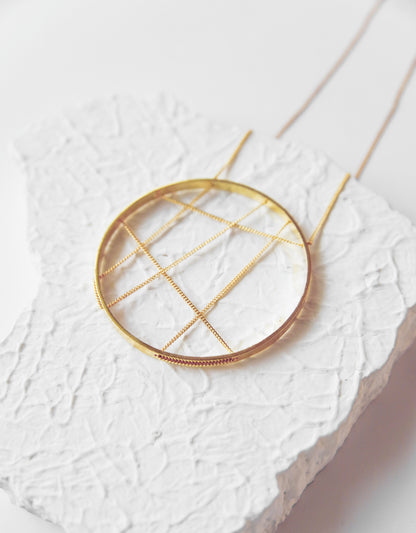 Silver Brass Earrings-Confused Compass Brass, Free Size, Necklaces, Short Earrings, Statement Pieces, White Kamakhyaa