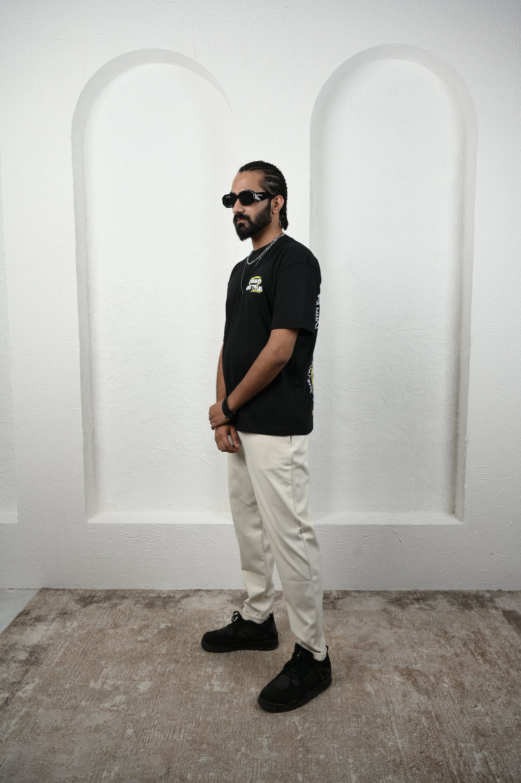 Smile Please 100% Cotton Oversized Black T-shirt at Kamakhyaa by Unfussy. This item is 100% cotton, Black, Casual Wear, Organic, Oversized Fit, Printed, T-Shirts, Unfussy, Unisex, Womenswear