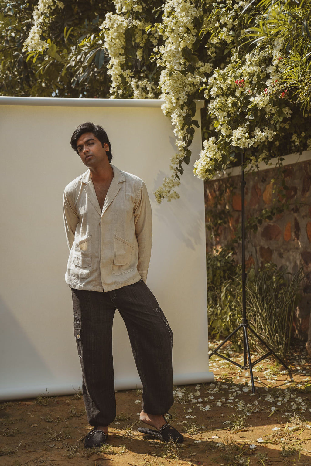 Spread Collar Shirt at Kamakhyaa by Lafaani. This item is 100% pure cotton, Casual Wear, Kora, Menswear, Organic, Regular Fit, Shirts, Solids, Sonder, Undyed and Unbleached