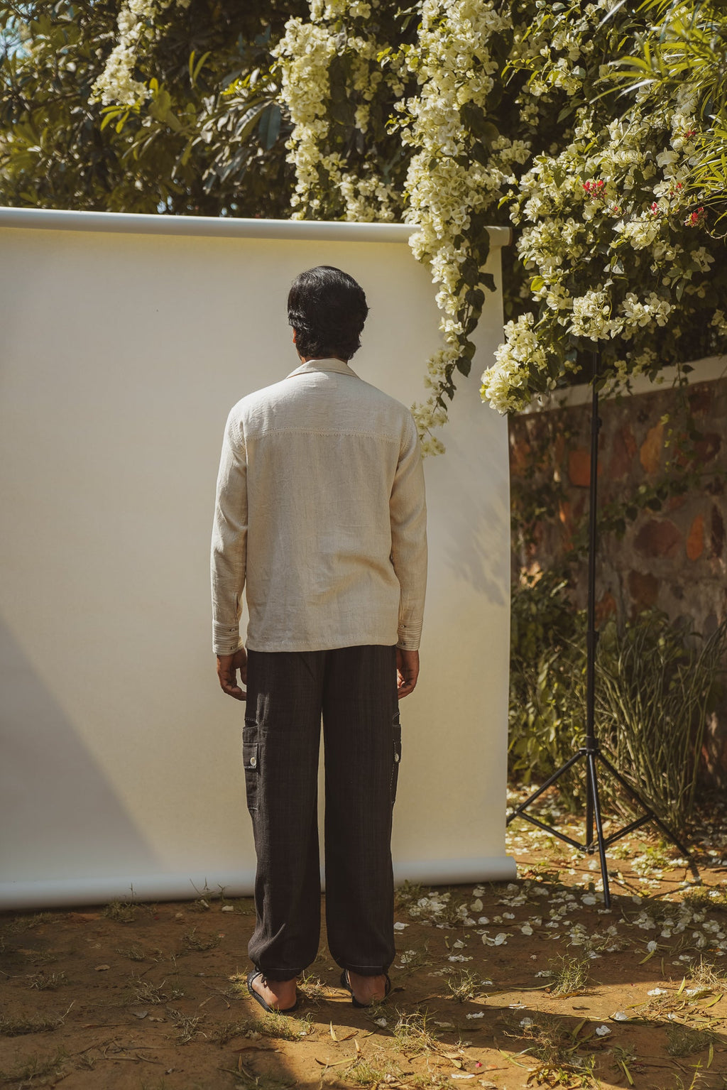 Spread Collar Shirt at Kamakhyaa by Lafaani. This item is 100% pure cotton, Casual Wear, Kora, Menswear, Organic, Regular Fit, Shirts, Solids, Sonder, Undyed and Unbleached