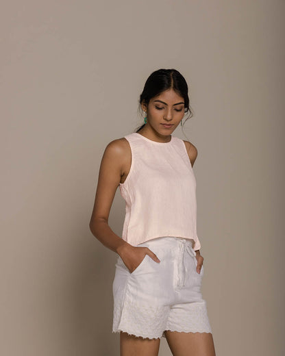 Sunshine And Streetlights Top - Ice Pink at Kamakhyaa by Reistor. This item is Casual Wear, Hemp, Natural, Pink, Solids, T-shirts, Tops, Womenswear