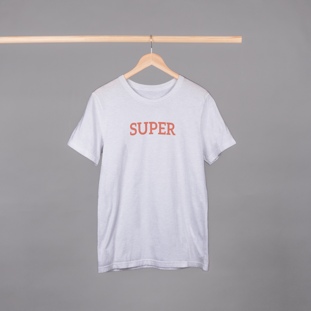 Super 100% Cotton Oversized White T-shirt at Kamakhyaa by Unfussy. This item is 100% cotton, Casual Wear, Organic, Oversized Fit, Printed, T-Shirts, Unfussy, Unisex, White, Womenswear