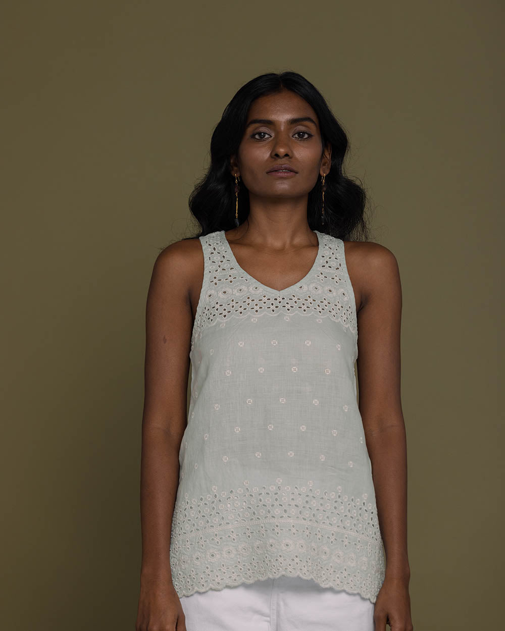 The Beach Shack Shirt - Sage Mint at Kamakhyaa by Reistor. This item is Casual Wear, Embroidered, Hemp, Natural, Pink, Solid Selfmade, Tops, Womenswear