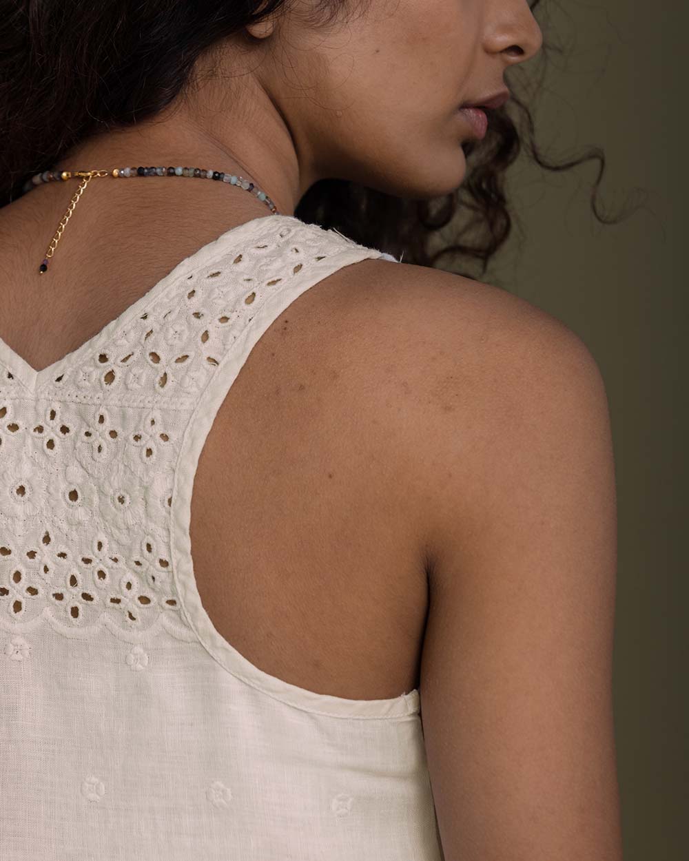 The Beach Shack Shirt - Shell Off White at Kamakhyaa by Reistor. This item is Casual Wear, Embroidered, Hemp, Natural, Tops, White, Womenswear