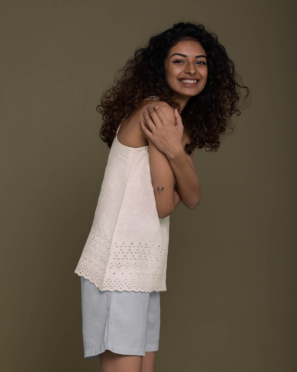 The Beach Shack Shirt - Shell Off White at Kamakhyaa by Reistor. This item is Casual Wear, Embroidered, Hemp, Natural, Tops, White, Womenswear
