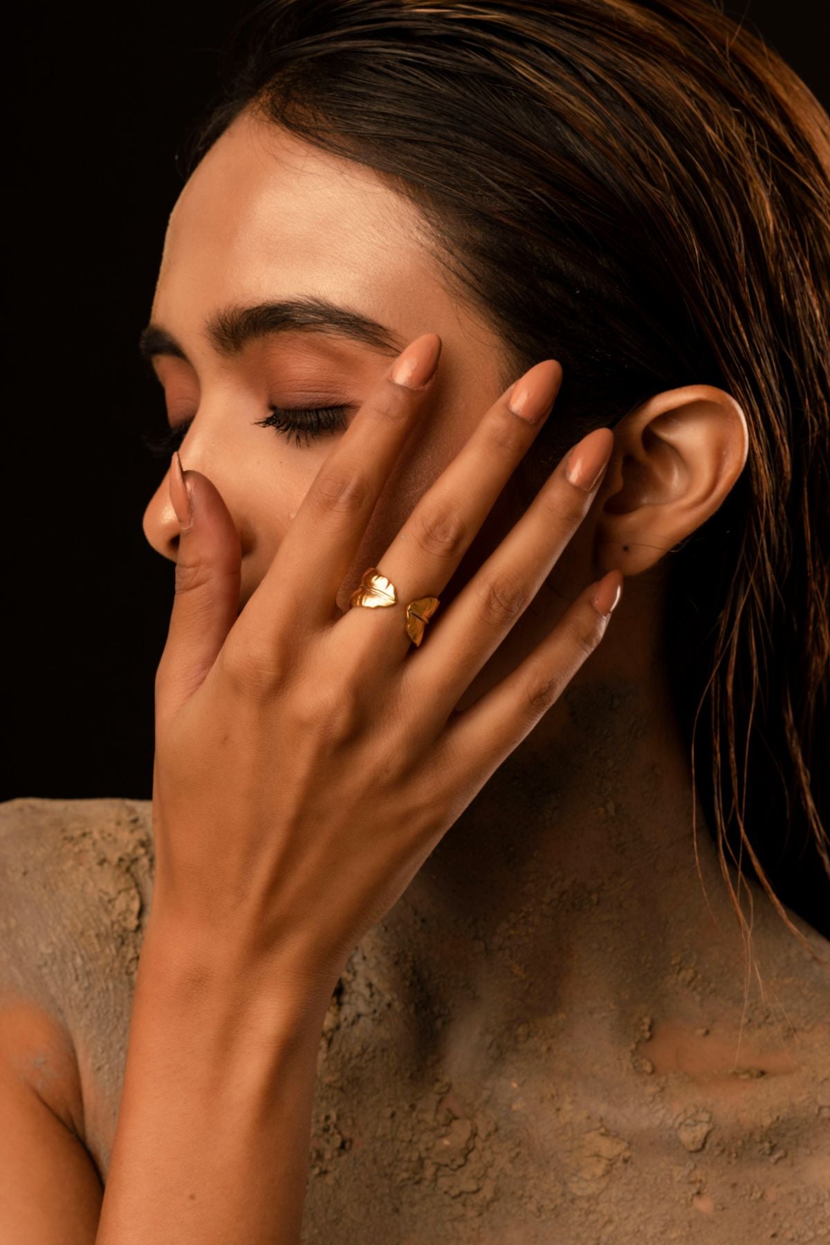 The Musa Ring at Kamakhyaa by Amalgam By Aishwarya. This item is Brass dipped in gold, Eating to Existance, Fashion Jewellery, Free Size, Gold, jewelry, Natural, Rings, Solids