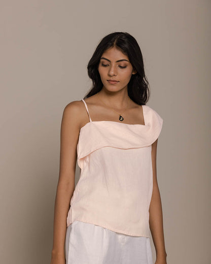 The Wandering Wave Top - Ice Pink at Kamakhyaa by Reistor. This item is Casual Wear, Hemp, Natural, Office Wear, Pink, Solids, T-Shirts, Tops, Womenswear