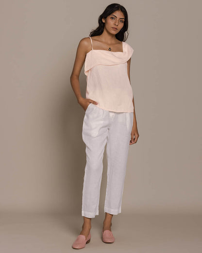 The Wandering Wave Top - Ice Pink at Kamakhyaa by Reistor. This item is Casual Wear, Hemp, Natural, Office Wear, Pink, Solids, T-Shirts, Tops, Womenswear