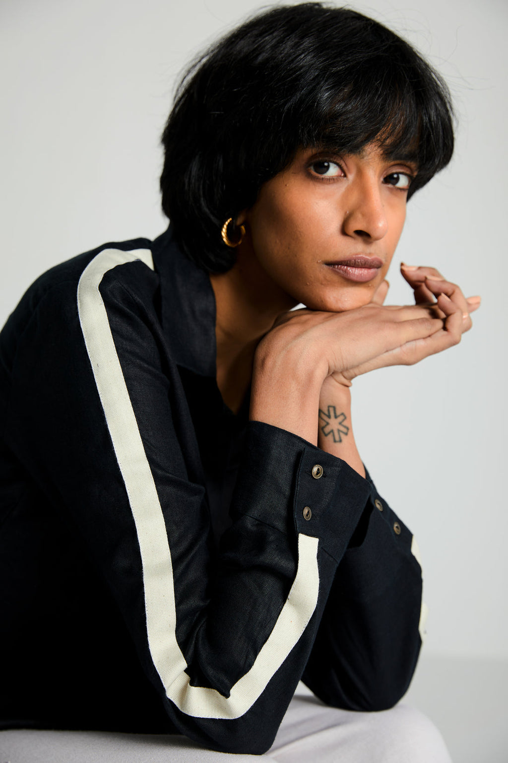 The Weekday Shirt at Kamakhyaa by Reistor. This item is Black, Casual Wear, Hemp, Natural, Noir, Regular Fit, Shirts, Solids, Tops, Womenswear