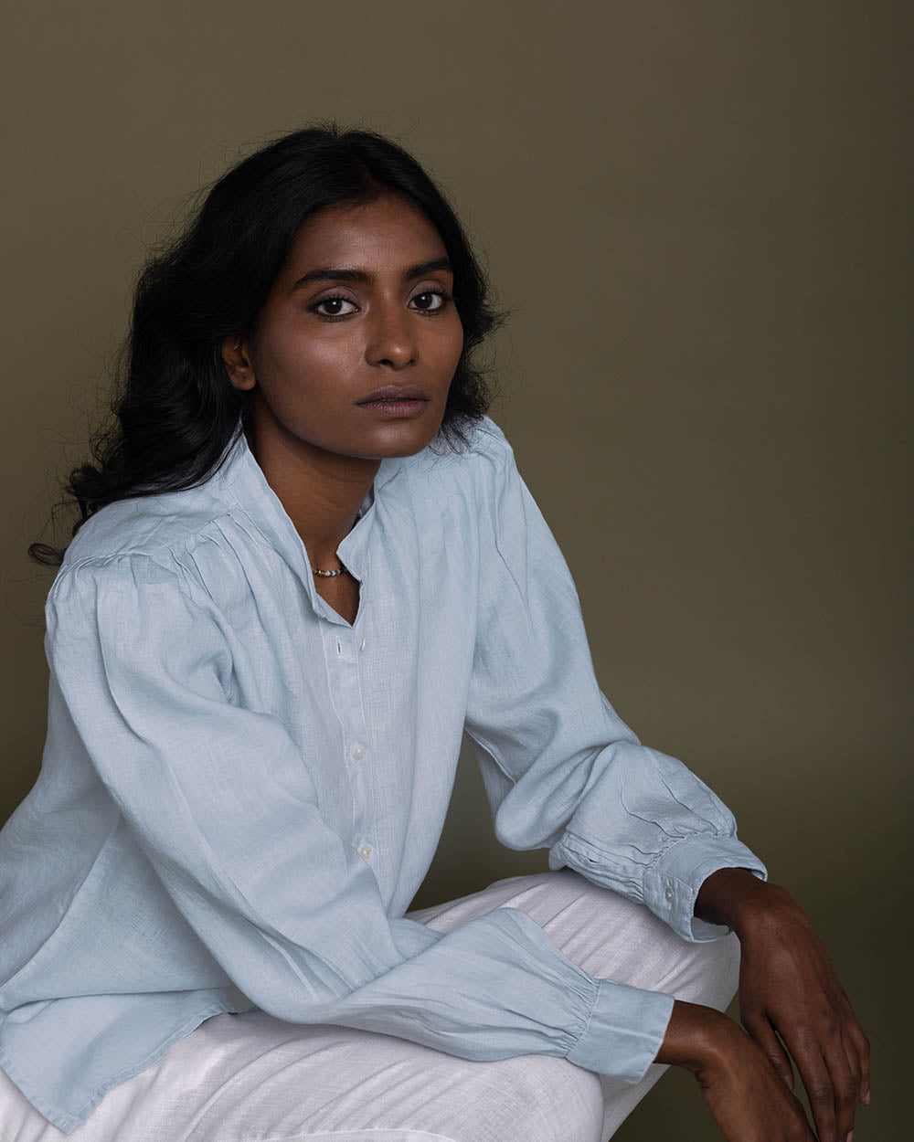 The Wild River Shirt - Summer Blue at Kamakhyaa by Reistor. This item is Blue, Casual Wear, Hemp, Natural, Office Wear, Shirts, Solids, Tops, Womenswear