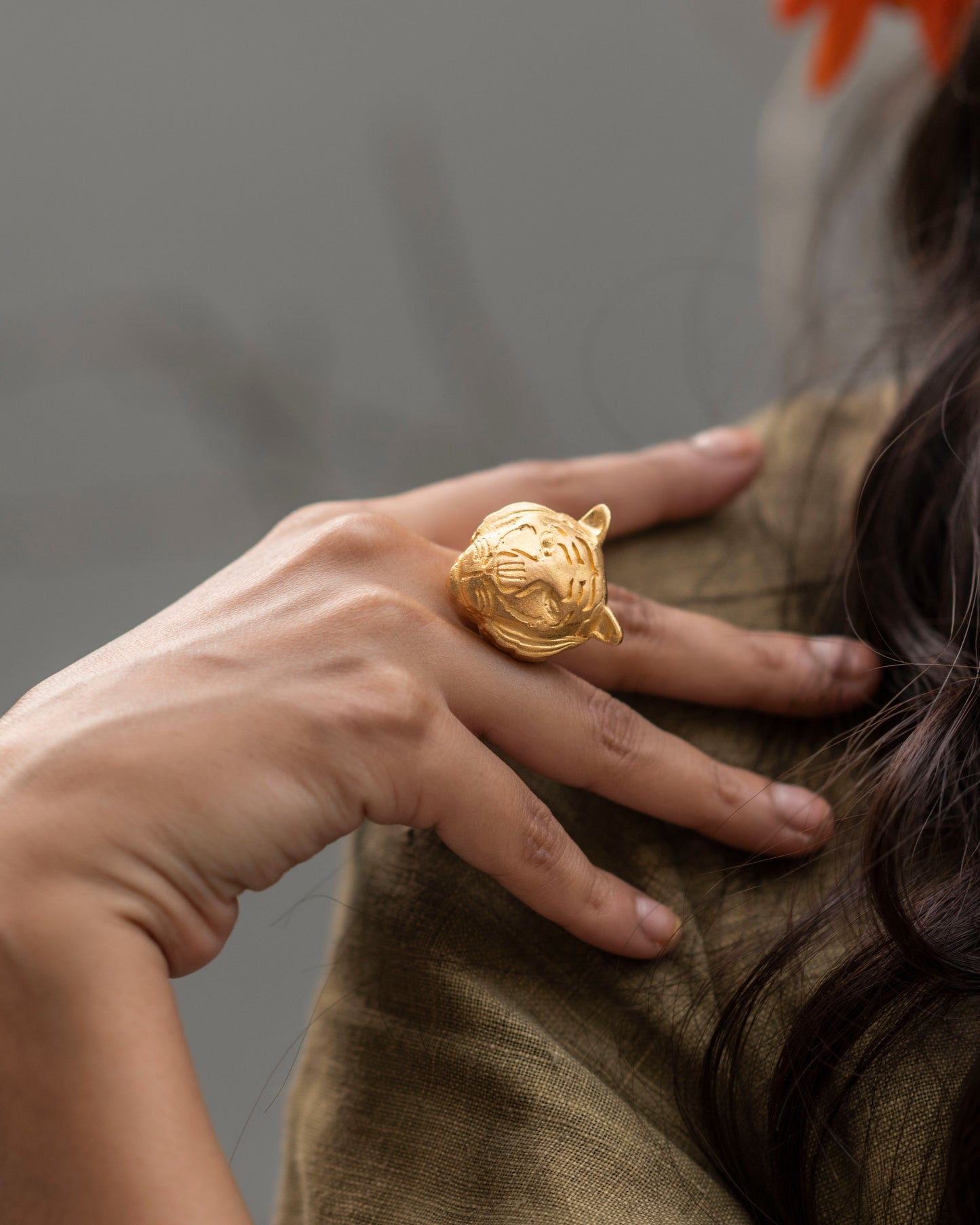 Tigris Ring at Kamakhyaa by Amalgam By Aishwarya. This item is Brass, Fashion Jewellery, Free Size, Gold, jewelry, Less than $50, Natural, Rings, Solids, Statement Jewellery