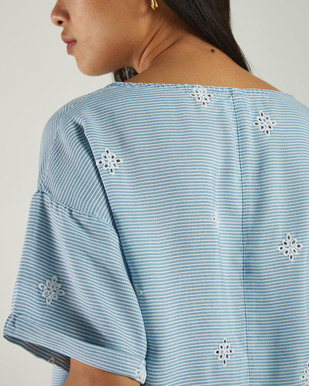 Twist and Sway Crop Top at Kamakhyaa by Reistor. This item is Bemberg, Blue, Casual Wear, Crop Tops, Natural, Solids, Tencel, Tops, Womenswear