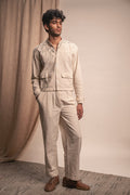 Unisex Bomber Jacket & Pants Set at Kamakhyaa by Lafaani. This item is 100% pure cotton, Casual Wear, Co-ord Sets, Kora, Loungewear Co-Ords, Menswear, Natural with azo free dyes, Organic, Regular Fit, Rewind, Solids, Sonder, Unisex