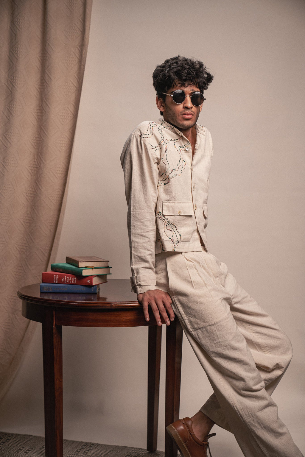 Unisex Kora Bomber Jacket at Kamakhyaa by Lafaani. This item is 100% pure cotton, Casual Wear, Jackets, Kora, Menswear, Organic, Regular Fit, Rewind, Solids, Sonder, Undyed and Unbleached, Unisex